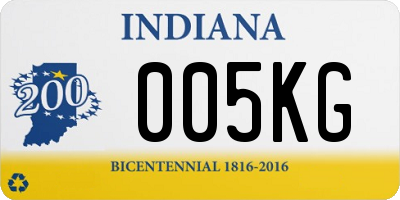 IN license plate 005KG