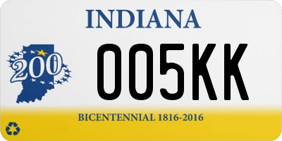 IN license plate 005KK