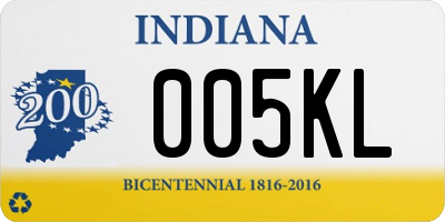IN license plate 005KL
