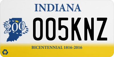 IN license plate 005KNZ