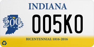 IN license plate 005KO