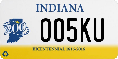 IN license plate 005KU