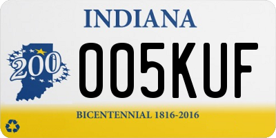 IN license plate 005KUF
