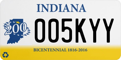 IN license plate 005KYY