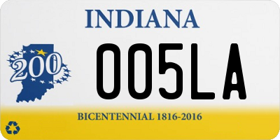 IN license plate 005LA