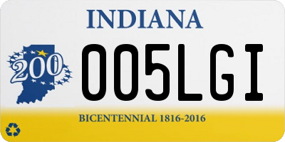 IN license plate 005LGI