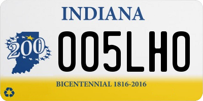 IN license plate 005LHO