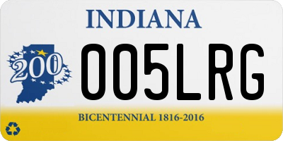 IN license plate 005LRG