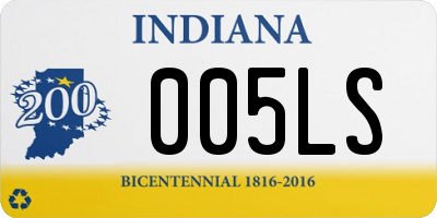 IN license plate 005LS