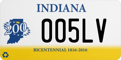 IN license plate 005LV