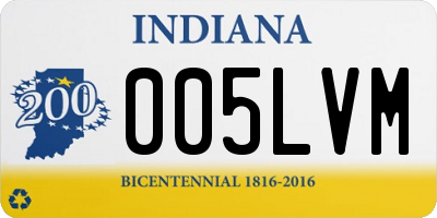 IN license plate 005LVM