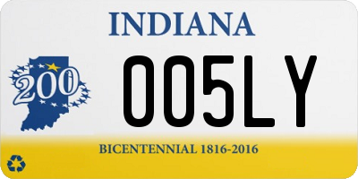 IN license plate 005LY