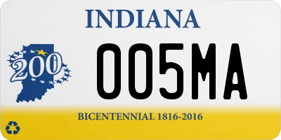 IN license plate 005MA