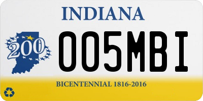 IN license plate 005MBI