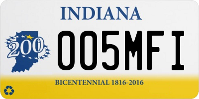 IN license plate 005MFI