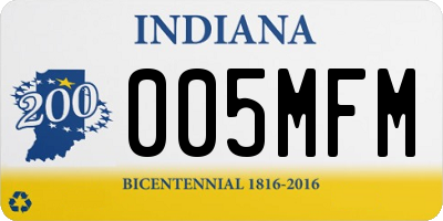 IN license plate 005MFM
