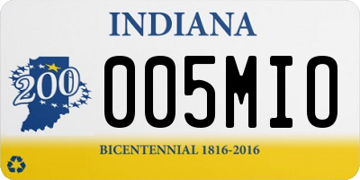 IN license plate 005MIO