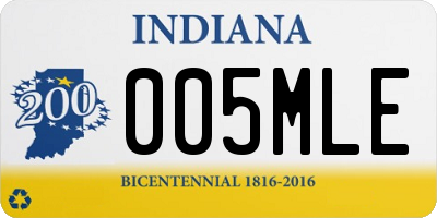 IN license plate 005MLE