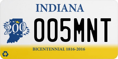 IN license plate 005MNT