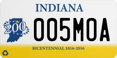 IN license plate 005MOA