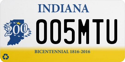 IN license plate 005MTU