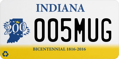 IN license plate 005MUG
