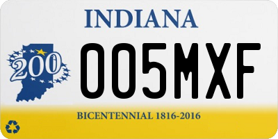 IN license plate 005MXF