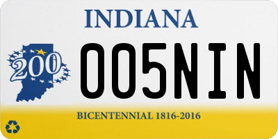 IN license plate 005NIN