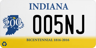 IN license plate 005NJ