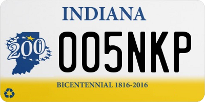 IN license plate 005NKP