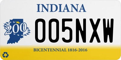 IN license plate 005NXW
