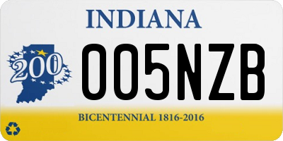 IN license plate 005NZB