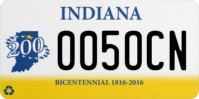 IN license plate 005OCN