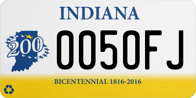 IN license plate 005OFJ