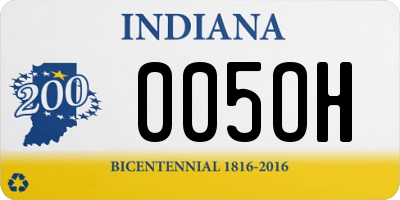 IN license plate 005OH