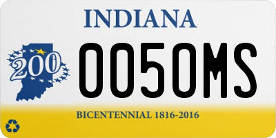 IN license plate 005OMS