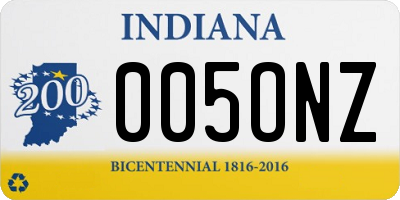 IN license plate 005ONZ