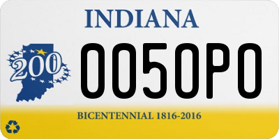 IN license plate 005OPO