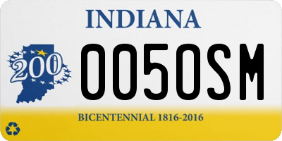 IN license plate 005OSM