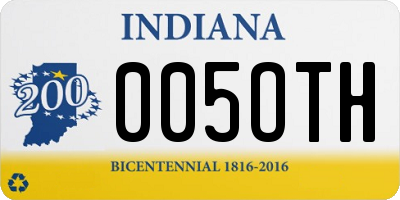 IN license plate 005OTH