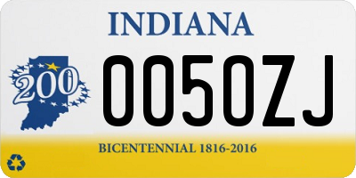 IN license plate 005OZJ