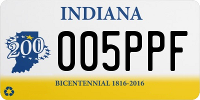 IN license plate 005PPF