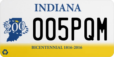 IN license plate 005PQM