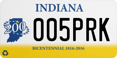 IN license plate 005PRK