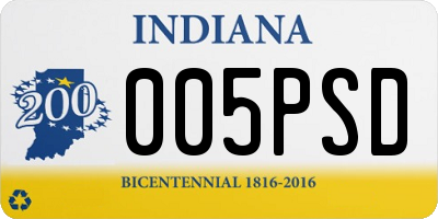IN license plate 005PSD