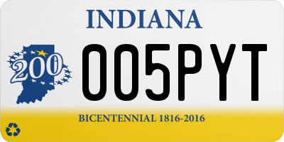 IN license plate 005PYT