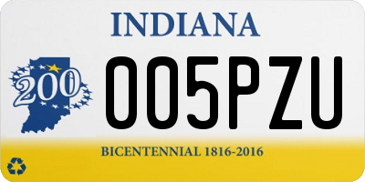 IN license plate 005PZU