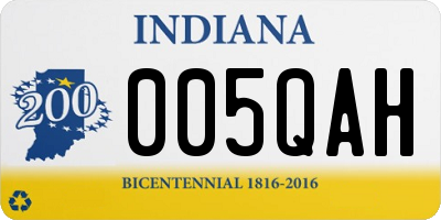 IN license plate 005QAH