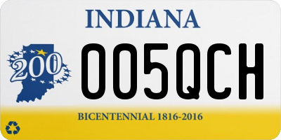 IN license plate 005QCH