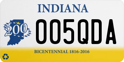 IN license plate 005QDA